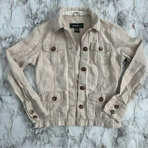 Eddie Bauer Cream Button-Up Jacket